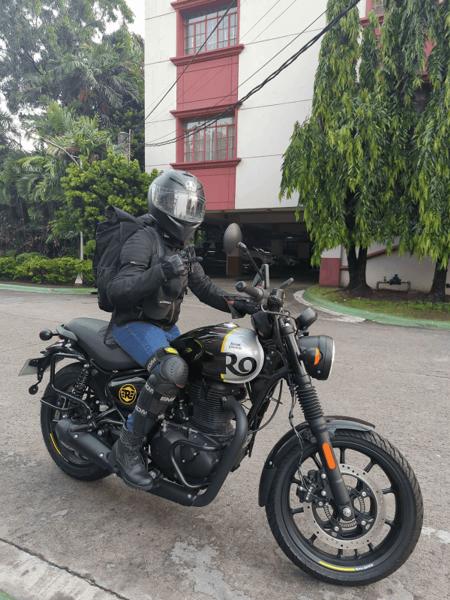 Me on motorcycle heading southbound