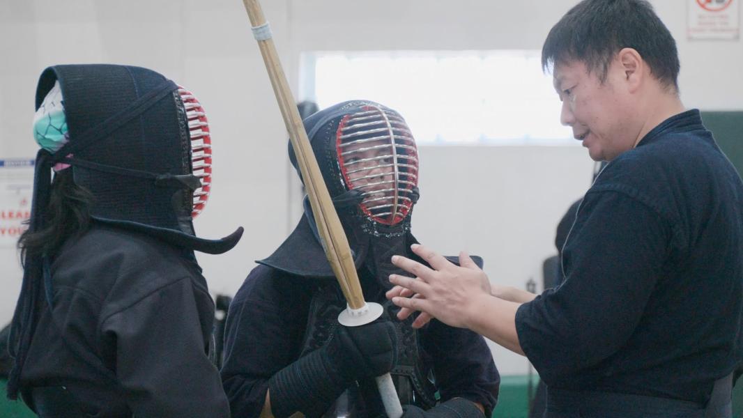 From left to right: Pat Talavera, Me, and Nakagane-sensei. Me and Pat are listening to Nakagane-sensei's pointers before our exam